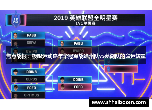 焦点战报：极限运动嘉年华冠军战徐州队vs芜湖队的命运较量